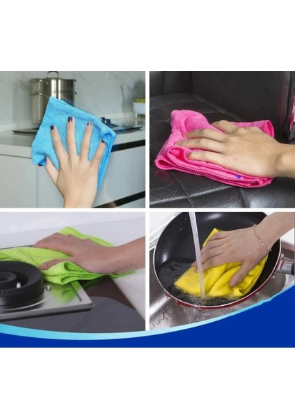 Mikrofiber Temizlik Bezi 10'lu 40X40 Mutfak Yer Banyo Temizleme Bezi Havlu Bez indirimleri