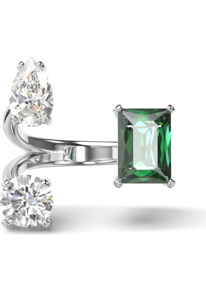 5676971 Swarovski Yüzük Mesmera:ring Op Green White/rhs 60