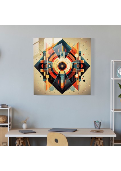 Marvel Geometrik Cam Baskı - Marvel, Görsel Entrika, Ev Dekorasyonu, Cam Sanatı, 30X30