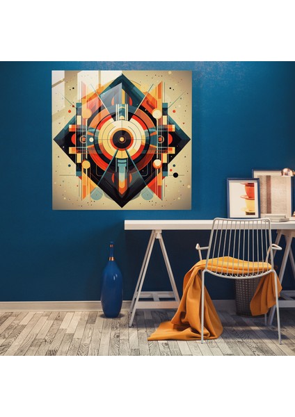 Marvel Geometrik Cam Baskı - Marvel, Görsel Entrika, Ev Dekorasyonu, Cam Sanatı, 30X30