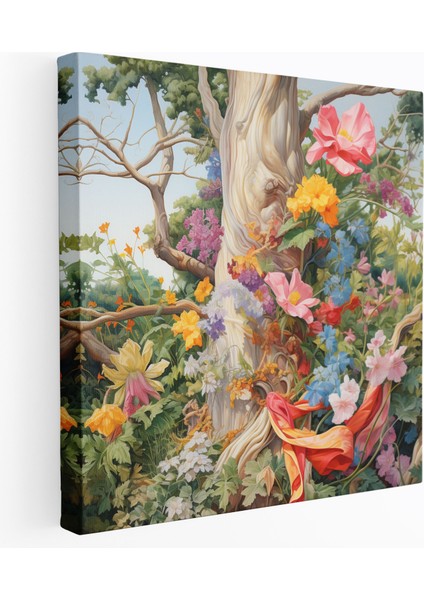 Hermes Ipek Eşarp Botanik Kanvas Tablo - Hermes, Kanvas Tablo, Kanvas Tablo, Kanvas Tablo, 30X30