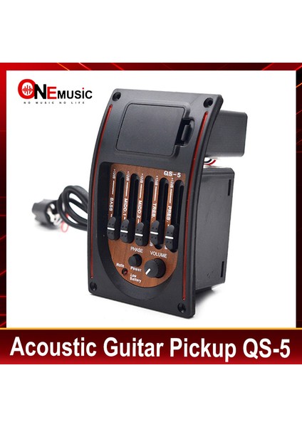 Uç Pimi Olmayan Kapak Stili Klasik ve Halk Müziği Gitarı Için 5 Bandlı Akustik Gitar Preamp 5-Band Eq Eşitleyici Pickup Akortçusu Piezo Pickup Qs-5 (Yurt Dışından) fiyatları