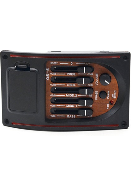 Uç Pimi Olmayan Kapak Stili Klasik ve Halk Müziği Gitarı Için 5 Bandlı Akustik Gitar Preamp 5-Band Eq Eşitleyici Pickup Akortçusu Piezo Pickup Qs-5 (Yurt Dışından) modelleri