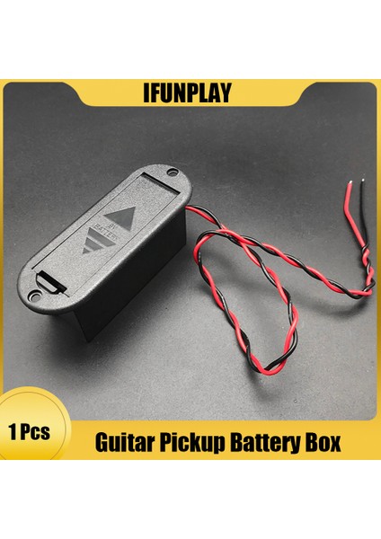Sadece Kablo Stili Gitar Bas Aktif Manyetik 9V Pil Kapağı Kutusu Case Tutucu Abs Adaptör Kablosu ile Birlikte Gitar Aksesuarları (Yurt Dışından)