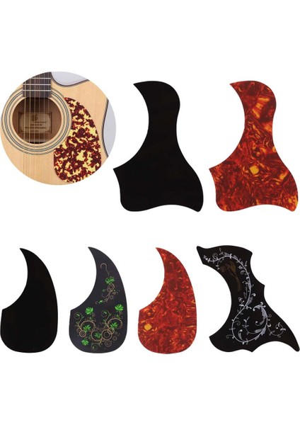 Acc-Gp-18 Stili Folk Akustik Gitar Pickguard Pick Guard Sticker Çizik Plakası Için Gitar Aksesuarları R64MM 1 Adet (Yurt Dışından) fırsatları