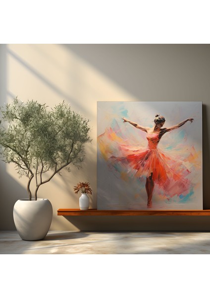 Akışkan Ritimler Balerin Kanvas Tablo - Balerin, Duvar Dekorasyonu, Ev Dekorasyonu, Balerin, 30X30 fiyatları