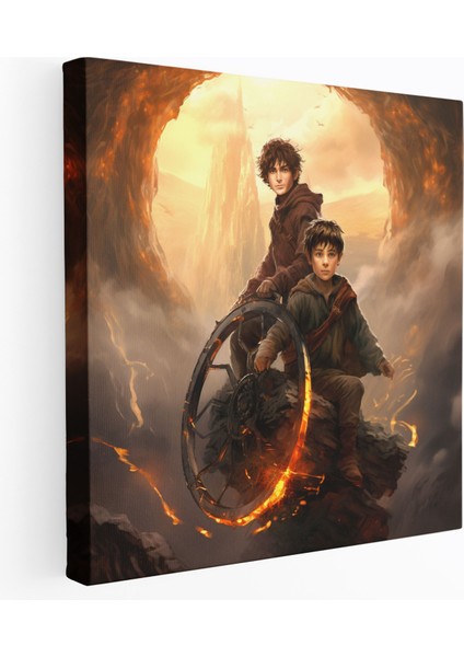 Yüzüklerin Efendisi Duvar Tablosu - Frodo ve Sam'in Yolculuğu - Yüzüklerin Efendisi, Kanvas Tablo, Duvar Sanatı, Kanvas Tablo, 30X30