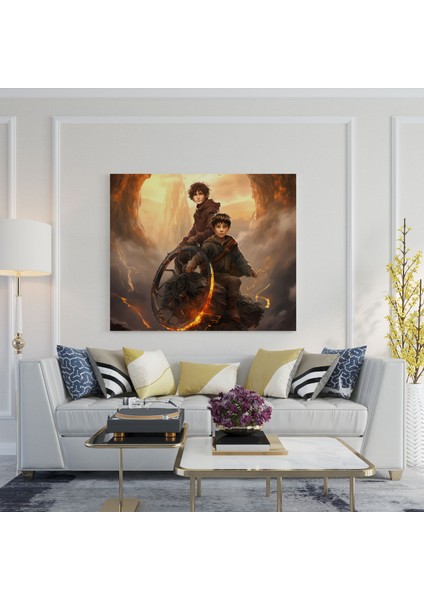 Yüzüklerin Efendisi Duvar Tablosu - Frodo ve Sam'in Yolculuğu - Yüzüklerin Efendisi, Kanvas Tablo, Duvar Sanatı, Kanvas Tablo, 30X30