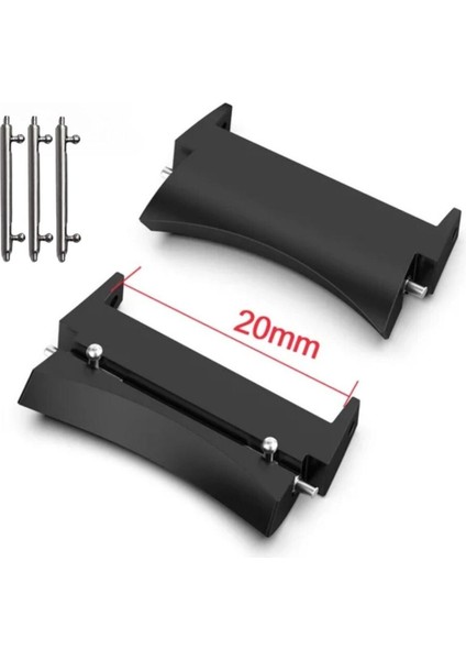 Samsung Watch Uyumlu Kavisli Paslanmaz Çelik Kordon Boşluk Tamamlama Konnektör Ü - Özel Tasarım Kordon