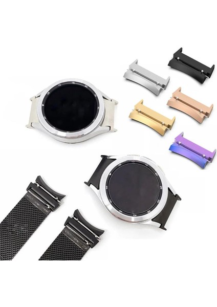 Samsung Watch Uyumlu Kavisli Paslanmaz Çelik Kordon Boşluk Tamamlama Konnektör Ü - Özel Tasarım Kordon modelleri