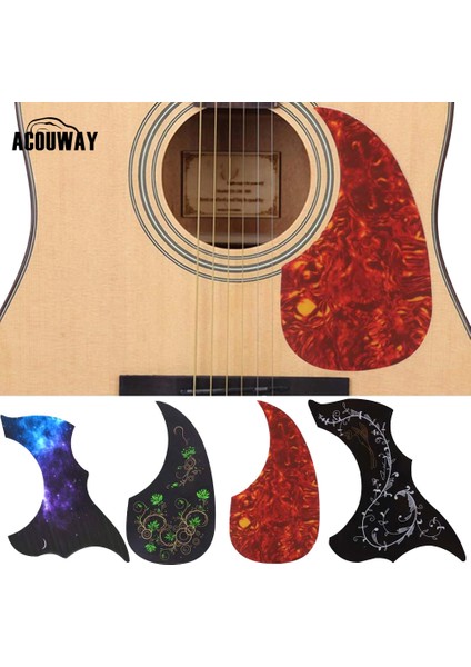 Acc-Gp-09 Stili Folk Akustik Gitar Pickguard Pick Guard Sticker Çizik Plakası Için Gitar Aksesuarları R64MM 1 Adet (Yurt Dışından) modelleri