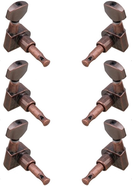 6x Sağ Elektro Gitar Kapalı Akort Burguları Makina Başları Bronz (Yurt Dışından) fiyatları