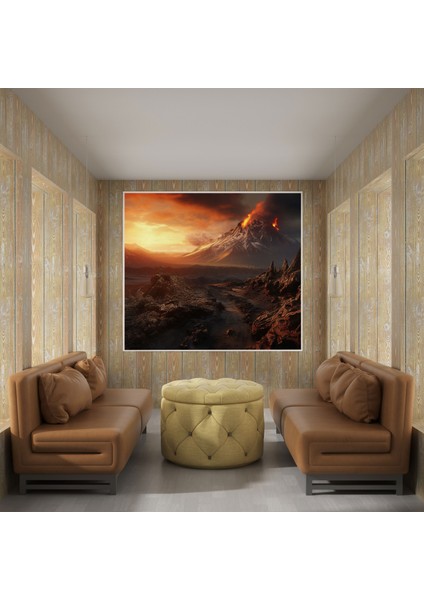 Yüzüklerin Efendisi Duvar Tablosu - Mordor Panorama - Yüzüklerin Efendisi, Duvar Sanatı, Kanvas Tablo, Kanvas Tablo, 30X30