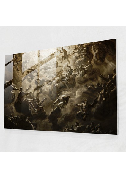 Michelangelo Cam Duvar Sanatı - Son Yargı - Michelangelo, Modern Sanat, Son Yargı, Cam Duvar Sanatı, 45X30