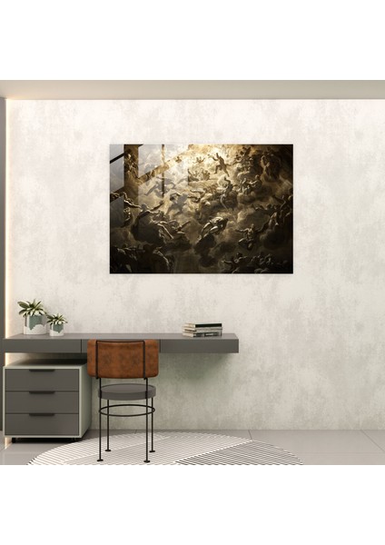 Michelangelo Cam Duvar Sanatı - Son Yargı - Michelangelo, Modern Sanat, Son Yargı, Cam Duvar Sanatı, 45X30 fiyatları