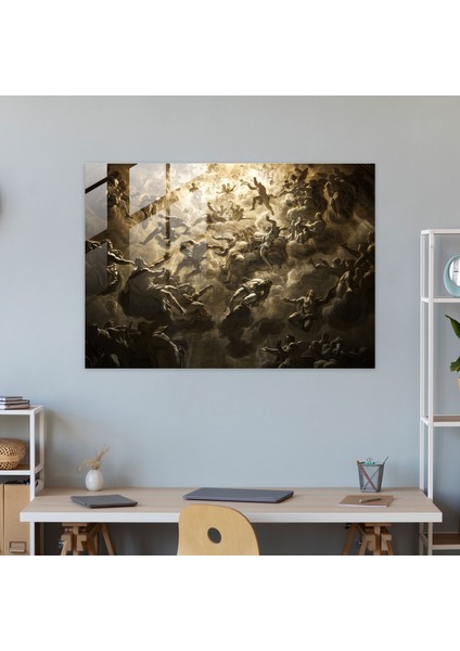 Michelangelo Cam Duvar Sanatı - Son Yargı - Michelangelo, Modern Sanat, Son Yargı, Cam Duvar Sanatı, 45X30 modelleri