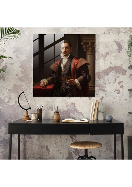 Zarif Asil Cam Baskı - Portre, Sofistike, Ev Dekorasyonu, Cam Baskı, 30X30 modelleri