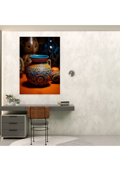 Inka Medeniyeti Kanvas Tablo - Geleneksel Inka Çömlekçiliği Duvar Tablosu - Maya, Kanvas Tablo, Ev Dekorasyonu, Inka Medeniyeti Sanatı, 50X70