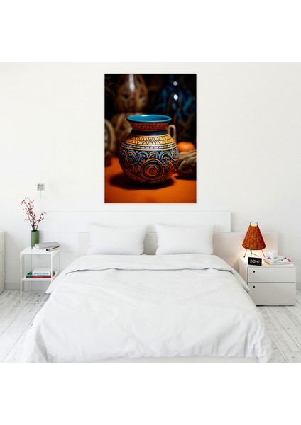 Inka Medeniyeti Kanvas Tablo - Geleneksel Inka Çömlekçiliği Duvar Tablosu - Maya, Kanvas Tablo, Ev Dekorasyonu, Inka Medeniyeti Sanatı, 50X70