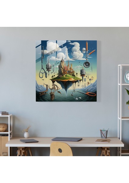 Barber's Dreamscape - Cam Baskı - Berber, Entrika, Rüya Gibi, Kaprisli, 30X30 modelleri