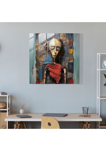 Kolaj Kukla Cam Sanat Eseri - Kukla, Cam Sanatı, Karışık Teknik, Yaratıcılık, 30X30