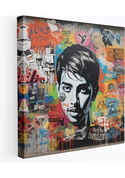 Pulp Fiction Kanvas Tablo - Pulp Fiction, Karakterler, Sokak Graffiti Stili, Kanvas Tablo, 30X30