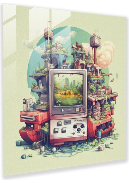 Retro Arcade Oyun Cam Baskı - Retro, Ev Dekorasyonu, Retro, Duvar Dekorasyonu, 30X30
