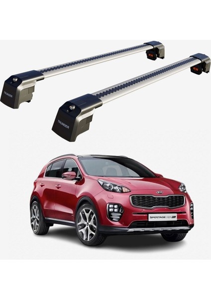 Kıa Sportage 2016-2021 Trx2 Thunder Carrier Kilitli Ara Atkı Taşıyıcı Tavan Barı Siyah