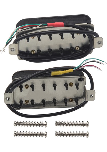 Fleor Alnico 5 Gitar Manyetik Humbucker Elektro Gitar Manyetikler Boyun + Köprü Seti Siyah Gitar Parçaları Aksesuarları Için (Yurt Dışından) fiyatları