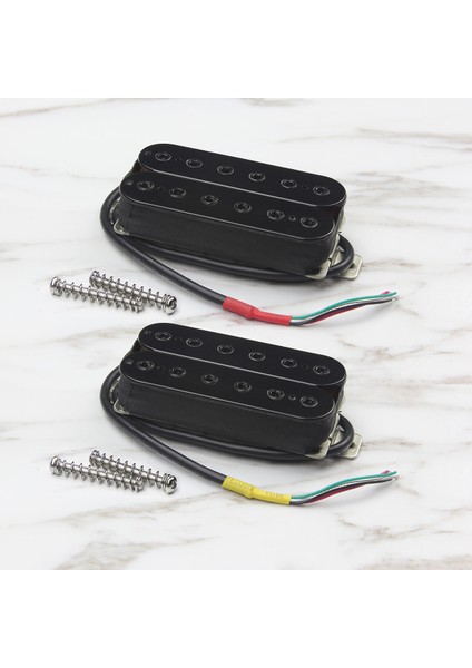 Fleor Alnico 5 Gitar Manyetik Humbucker Elektro Gitar Manyetikler Boyun + Köprü Seti Siyah Gitar Parçaları Aksesuarları Için (Yurt Dışından) modelleri