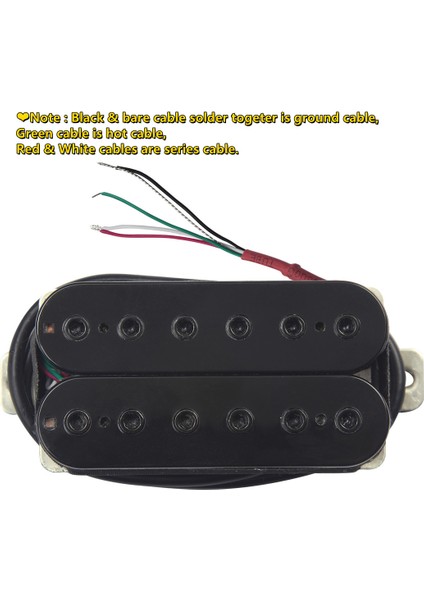 Fleor Alnico 5 Gitar Manyetik Humbucker Elektro Gitar Manyetikler Boyun + Köprü Seti Siyah Gitar Parçaları Aksesuarları Için (Yurt Dışından) fırsatları