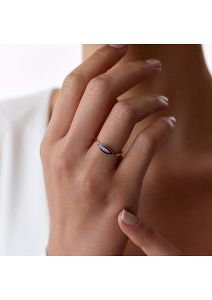 14 Ayar Altın Mineli Günlük Yüzük modelleri