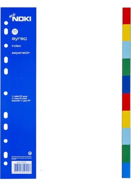 Ayraç 1-10 (2*5 Renk) Pp (Index Seperatör) ( 5 Paket )
