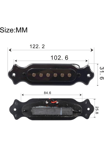 Kırmızı Inci Tarzı 6 Telli Akustik Gitar Ses Deliği Manyetik Ön Ampül Seti Hazır Bağlantı Tencere Düğmeleri Jak Ses Deliği Manyetik Çok Renk Seçenekleri (Yurt Dışından) modelleri