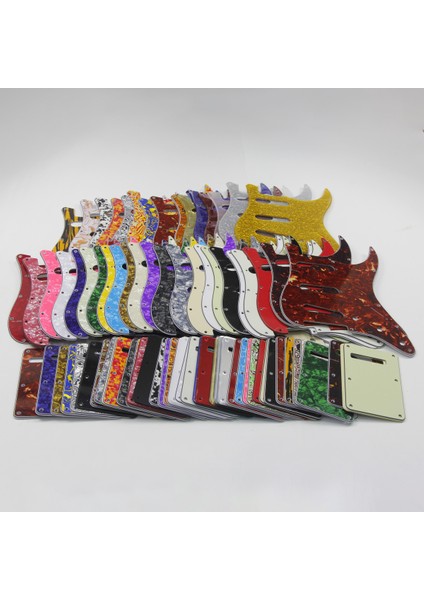 Nane Yeşili Inci Stili Fleor St Sss Elektro Gitar Pickguard 11 Delik Çizilme Plakası ve Arka Plaka ve Vidalar, 30 Renk Seçeneği (Yurt Dışından) fiyatları