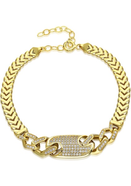 Düğme Zincir Bileklik