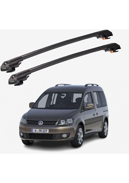 Volkswagen Caddy 2003-2019 Trx1 Thunder Carrier Kilitli Ara Atkı Taşıyıcı Tavan Barı Siyah