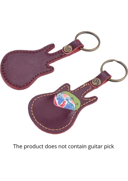 Kırmızı Stil Gitar Pik Tutucu Deri Plektrom Kılıfı Anahtarlık Gitar Şekilli Gitar Pimleri Enstrüman Aksesuarları Pik Hariç (Yurt Dışından) modelleri
