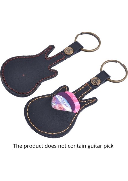 Kırmızı Stil Gitar Pik Tutucu Deri Plektrom Kılıfı Anahtarlık Gitar Şekilli Gitar Pimleri Enstrüman Aksesuarları Pik Hariç (Yurt Dışından) indirimleri