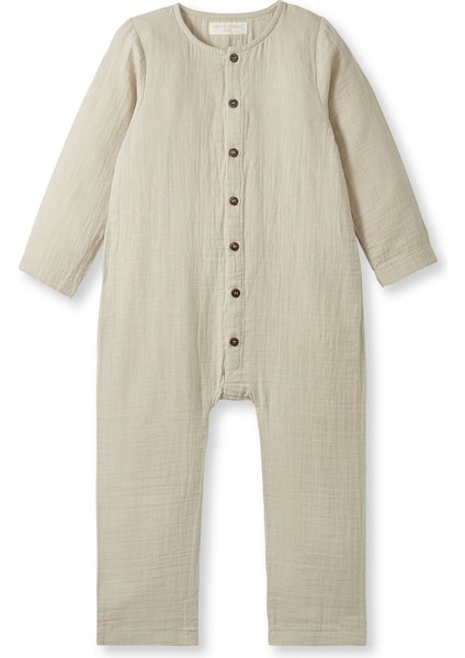 Unisex Çocuk Müslin Uzun Kollu Romper