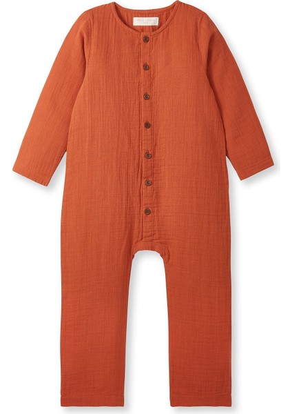 Unisex Çocuk Müslin Uzun Kollu Romper