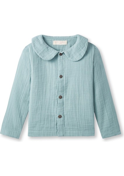 Unisex Çocuk Müslin Bebe Yaka Gömlek