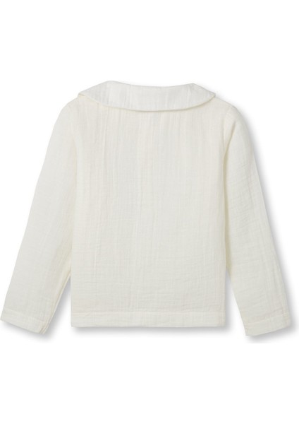 Unisex Çocuk Müslin Bebe Yaka Gömlek fiyatları