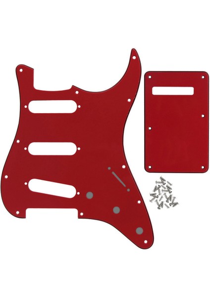 Kırmızı 3 Katlı Stil Fleor St Sss Elektro Gitar Pickguard 11 Delik Çizilme Plakası ve Arka Plaka ve Vidalar, 30 Renk Seçeneği (Yurt Dışından)
