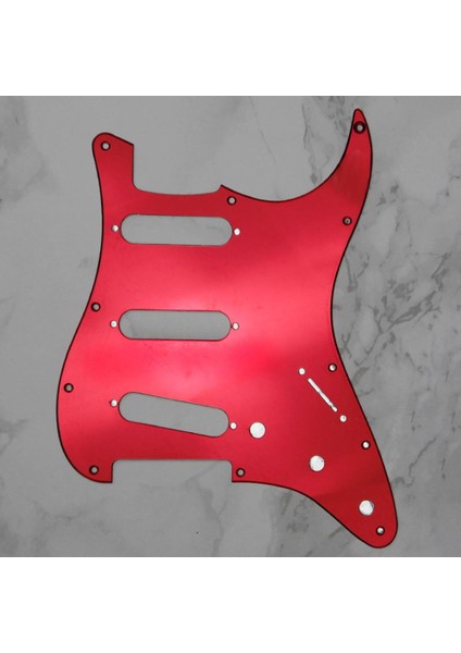 Kırmızı Ayna Tarzı Elektrik Gitar Parçaları Için Montaj Vidaları ile Fleor 1 Katmanlı Ayna Sss Gitar Çizilmeye Dayanıklı Levha St Pickguard (Yurt Dışından)