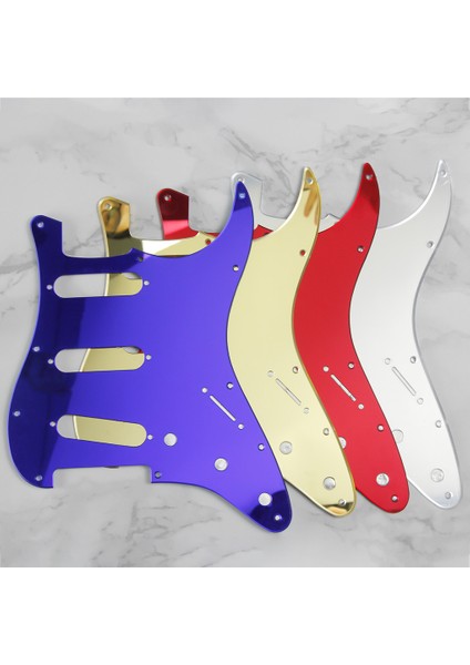 Kırmızı Ayna Tarzı Elektrik Gitar Parçaları Için Montaj Vidaları ile Fleor 1 Katmanlı Ayna Sss Gitar Çizilmeye Dayanıklı Levha St Pickguard (Yurt Dışından)