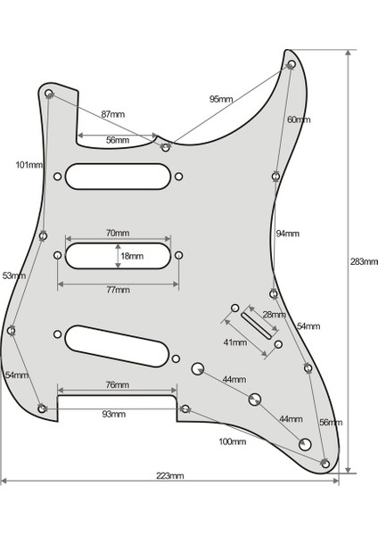 Kırmızı Ayna Tarzı Elektrik Gitar Parçaları Için Montaj Vidaları ile Fleor 1 Katmanlı Ayna Sss Gitar Çizilmeye Dayanıklı Levha St Pickguard (Yurt Dışından)