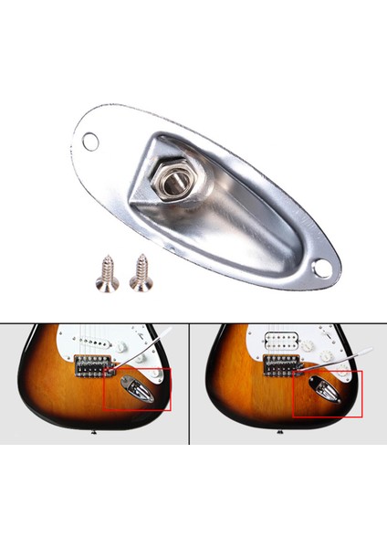No.3 Tarzı Strat Stratocaster Elektro Gitar Jack Plakası Tekne Şekilli Ses Bağlantı Noktası Paneli - (Yurt Dışından) fiyatları
