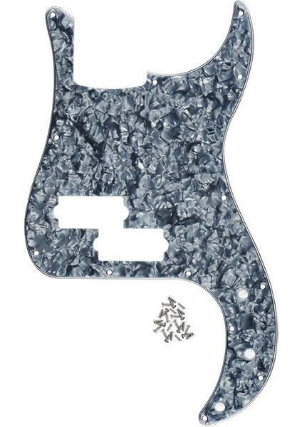 Gri Inci Tarzı Yeni Delik Pb P Bakguard Çizik Plakası 4 Tellik Bas Aksesuarları Için Truss Rod Deliği ve Vidaları Yok, Opsiyonel Renkler (Yurt Dışından)