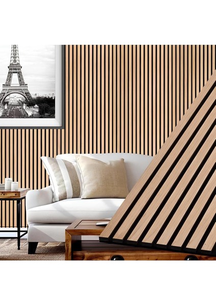 Mdf Akustik Panel 100X280 Safir Meşe Ahşap Duvar Paneli modelleri